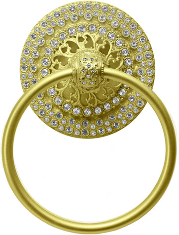 Juliane Grace II full swing towel smooth ring with Swarovski Clear Crystals 4267-8C