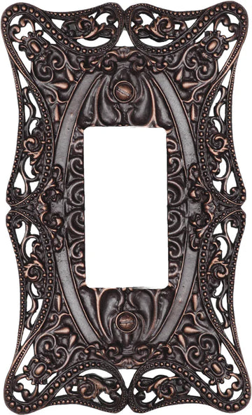 Acanthus Carpe Diem 5003-22 Oil Rub Bronze single rocker/GFI switchplate 5003-22