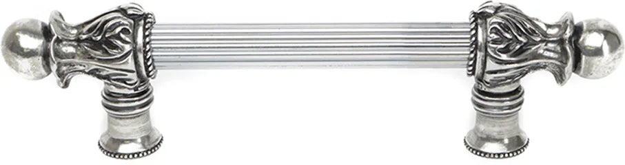 Acanthus 6'' cc with 5/8'' reeded center long pull Romanesque style in Chalice. 5550R-9