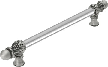 Acanthus 9'' cc with 5/8'' smooth center long pull Romanesque style 5551-11