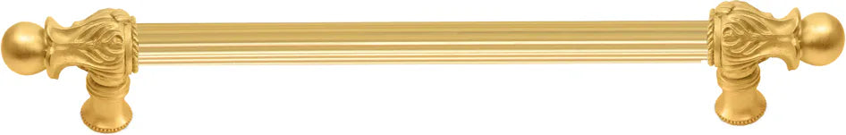 Acanthus 22'' cc with 5/8'' reeded center long pull Romanesque style in Gilded Mercury. 5554R-8