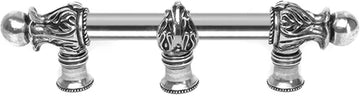Acanthus 6'' cc with 5/8'' smooth center & center brace long pull Romanesque style in Chalice. 5555-9