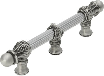 Acanthus 6'' cc with 5/8'' reeded center long pull Romanesque style with center brace 5555R-11
