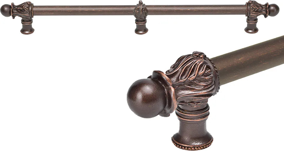 Acanthus 22'' cc with 5/8'' smooth center long pull Romanesque style with center brace 5559-22