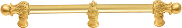 Acanthus 22'' cc with 5/8'' smooth center & center brace long pull Romanesque style in Gilded Mercury. 5559-8