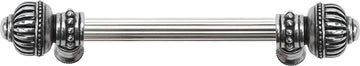 Cricket Cage 6'' cc with 5/8'' reeded center long pull large finial in Chalice. 5570R-9