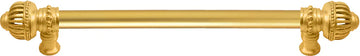 Cricket Cage 9'' cc with 5/8'' smooth center long pull large finial in Gilded Mercury. 5571-8