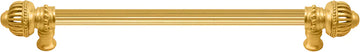 Cricket Cage 22'' cc with 5/8'' reeded center long pull large finial in Gilded Mercury. 5574R-8