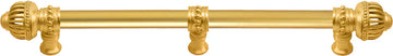 Cricket Cage 22'' cc with 5/8'' smooth center long pull & center brace large finial in Gilded Mercury. 5579-8