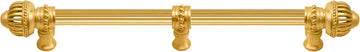 Cricket Cage 22'' cc with 5/8'' reeded center long pull & center brace large finial in Gilded Mercury. 5579R-8