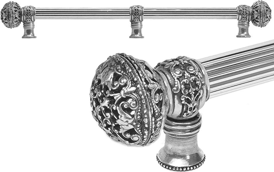 Juliane Grace 22'' cc with 5/8'' reeded center long pull & center brace large finial in Chalice. 5609R-9