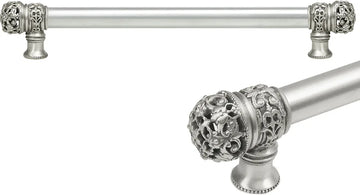 Juliane Grace 12'' cc with 5/8'' smooth center long pull small finial in Satin. 5612-11
