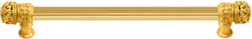 Juliane Grace 12'' cc with 5/8'' reeded center long pull small finial in Gilded Mercury. 5612R-8