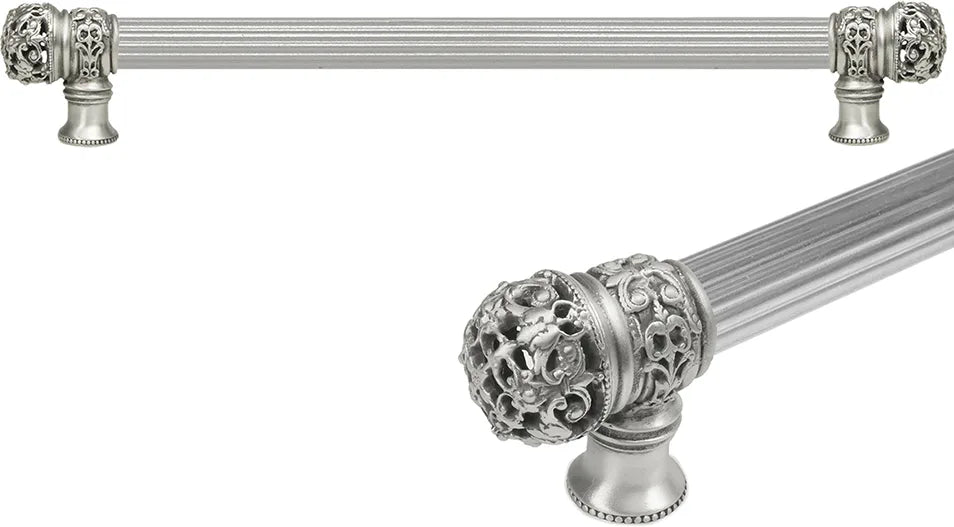 Juliane Grace 18'' cc with 5/8'' reeded center long pull small finial in Satin. 5613R-11