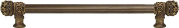 Juliane Grace 18'' cc with 5/8'' reeded center long pull small finial in Antique Brass. 5613R-3