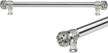 Juliane Grace 22'' cc with 5/8'' smooth center long pull small finial in Platinum. 5614-24