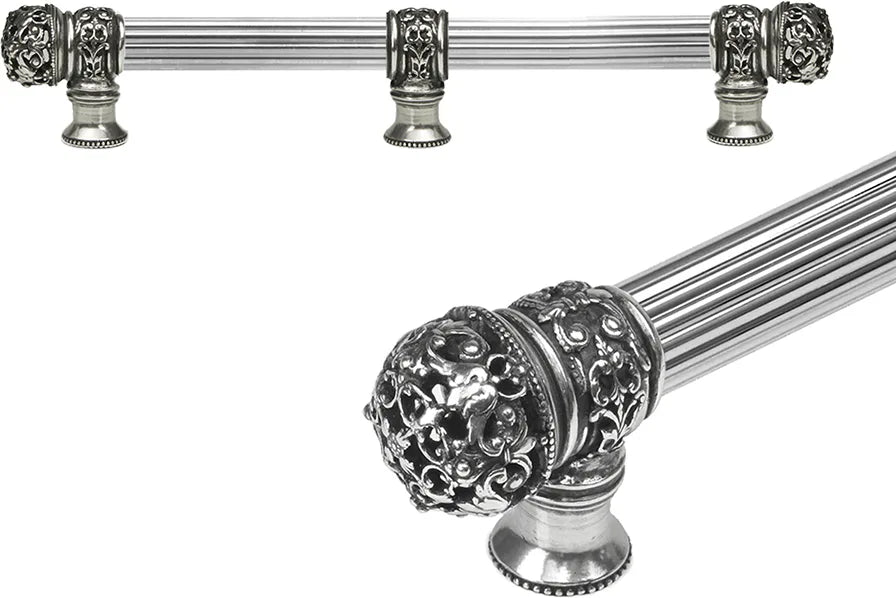 Juliane Grace 9'' cc with 5/8'' reeded center long pull & center brace small finial in Chalice. 5616R-9