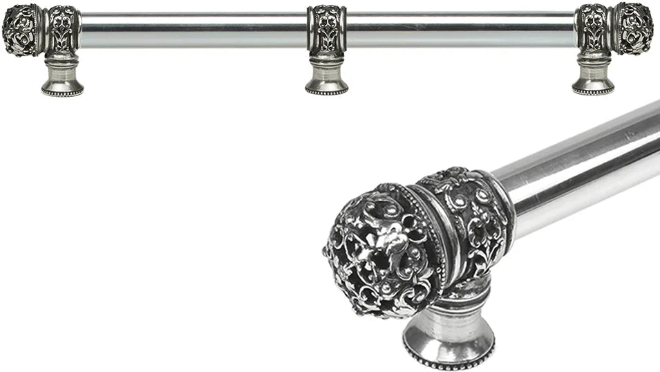 Juliane Grace 12'' cc with 5/8'' smooth center long pull & center brace small finial in Chalice. 5617-9