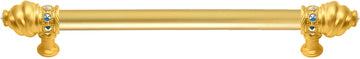 Caché 12'' cc with 5/8'' smooth center long pull with 16 rivoli Swarovski Aurore Boreale Crystals 5672-8AB
