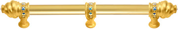 Caché 12'' cc with 5/8'' smooth center long pull with 23 rivoli Swarovski Aurore Boreale Crystals with center brace 5677-8AB