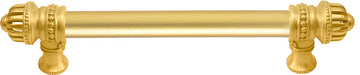 Cricket Cage 6'' cc with 5/8'' smooth center long pull large finial in Gilded Mercury. 5680-8