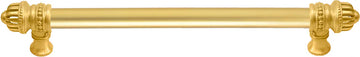 Cricket Cage 12'' cc with 5/8'' smooth center long pull large finial in Gilded Mercury. 5682-8