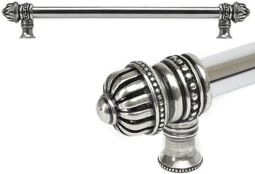 Cricket Cage 18'' cc with 5/8'' smooth center long pull large finial in Chalice. 5683-9