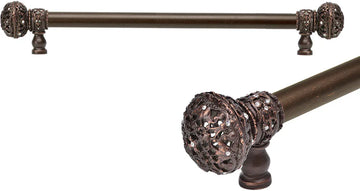 Juliane Grace 12'' cc long pull large finial with Swarovski crystals 5692