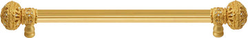 Juliane Grace 12'' cc with 5/8'' reeded center long pull large finial with Clear Swarovski crystals in Gilded Mercury. 5692R-8C