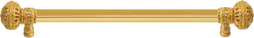 Juliane Grace 22'' cc with 5/8'' reeded center long pull large finial with Clear Swarovski crystals in Gilded Mercury. 5694R-8C