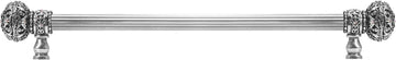 Juliane Grace 22'' cc with 5/8'' reeded center long pull large finial w/ 56 Swarovski Clear & Aurore Boreale Crystals 5694R-9CAB