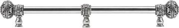 Juliane Grace 22'' cc with 5/8'' smooth center long pull large finial w/ 65 Swarovski Clear & Aurore Boreale Crystals with center brace 5699-9CAB