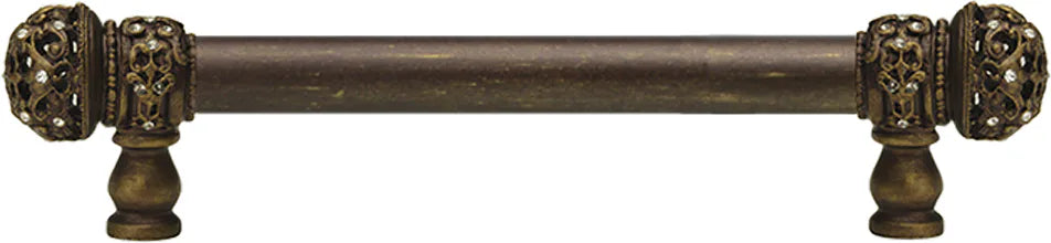 Juliane Grace long pull small finial with Swarovski Crystals Smooth Center 5700/5701/5702/5703/5704