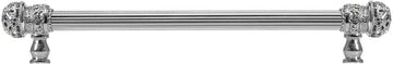 Juliane Grace 9'' cc with 5/8'' reeded center long pull small finial w/ 52 Swarovski Clear & Aurore Boreale Crystals 5701R-24CAB