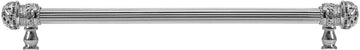 Juliane Grace 12'' cc with 5/8'' reeded center long pull small finial w/ 52 Swarovski Clear & Aurore Boreale Crystals 5702R-24CAB