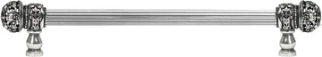 Juliane Grace 12'' cc with 5/8'' reeded center long pull small finial w/ 52 Swarovski Clear & Aurore Boreale Crystals 5702R-9CAB