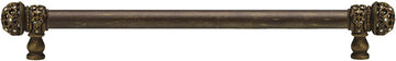 Juliane Grace 18'' cc with 5/8'' smooth center long pull small finial with clear Swarovski crystals in Antique Brass. 5703-3C