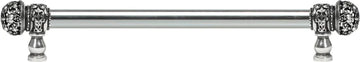 Juliane Grace 18'' cc with 5/8'' smooth center long pull small finial with clear Swarovski crystals in Chalice. 5703-9C