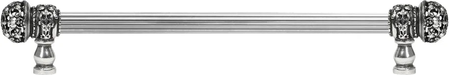 Juliane Grace 18'' cc with 5/8'' reeded center long pull small finial with clear Swarovski crystals in Chalice. 5703R-9C