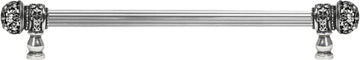 Juliane Grace 22'' cc with 5/8'' reeded center long pull small finial with clear Swarovski crystals in Chalice. 5704R-9C