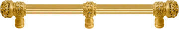 Juliane Grace 9'' cc with 5/8'' reeded center long pull small finial w/ 61 Swarovski Clear & Aurore Boreale Crystals with center brace 5706R-8CAB