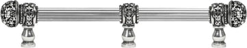 Juliane Grace 9'' cc with 5/8'' reeded center long pull & center brace small finial with clear Swarovski crystals in Chalice. 5706R-9C