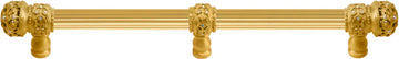 Juliane Grace 12'' cc with 5/8'' reeded center long pull small finial w/ 61 Swarovski Clear & Aurore Boreale Crystals with center brace 5707R-8CAB