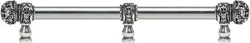 Juliane Grace 18'' o.c with 5/8'' smooth center long pull small finial w/ 61 Swarovski Clear & Aurore Boreale Crystals with center brace 5708-9CAB
