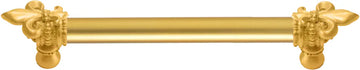 Charlemagne 6'' cc with 5/8'' smooth center long pull with large Fleur De Lys 5710-8