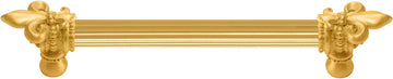 Charlemagne 6'' cc with 5/8'' reeded center long pull with large Fleur De Lys 5710R-8