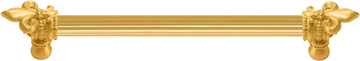 Charlemagne 9'' cc with 5/8'' reeded center long pull with large Fleur De Lys 5711R-8
