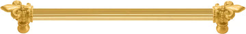 Charlemagne 18'' cc with 5/8'' reeded center long pull with large Fleur De Lys 5713R-8
