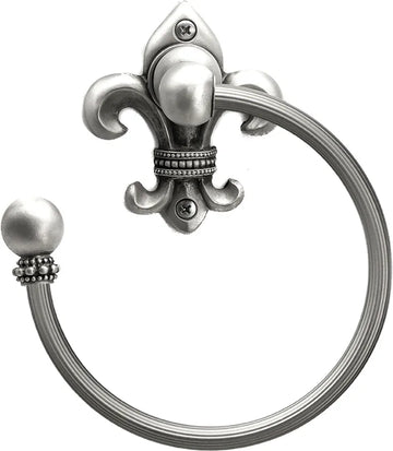 Charlemagne swing towel reeded ring left 571R-11