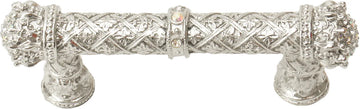Crowning Glory Queen Elizabeth Carpe Diem 6328-24CAB Platinum Queen Elizabeth 3'' cc pull w/ Swarovski Crystals 6328-24CAB